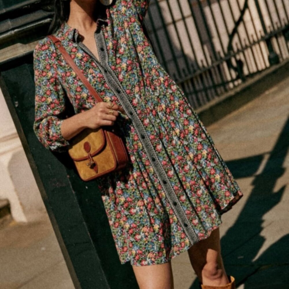 Sezane Leana dress California print size 36